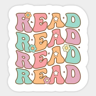 Read School Librarian Life Teacher Reading Groovy Read Sticker